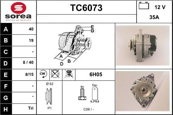 Sera TC6073 - Alternateur cwaw.fr