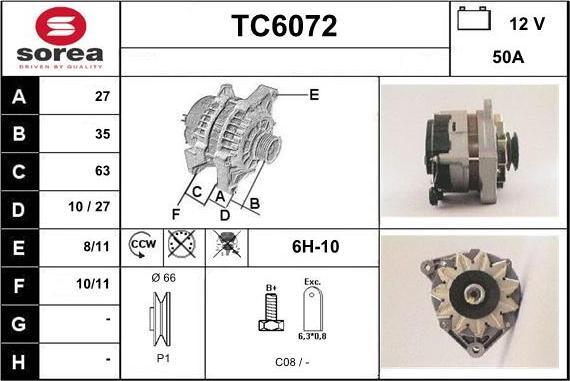 Sera TC6072 - Alternateur cwaw.fr