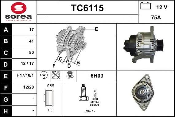 Sera TC6115 - Alternateur cwaw.fr