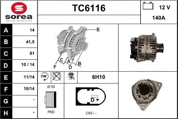 Sera TC6116 - Alternateur cwaw.fr