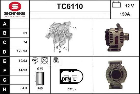 Sera TC6110 - Alternateur cwaw.fr