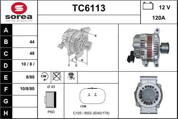 Sera TC6113 - Alternateur cwaw.fr