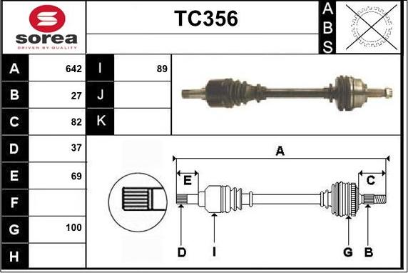 Sera TC356 - Arbre de transmission cwaw.fr