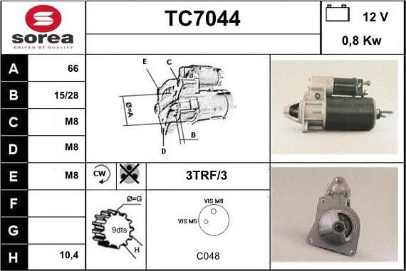 Sera TC7044 - Démarreur cwaw.fr