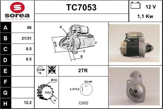 Sera TC7053 - Démarreur cwaw.fr