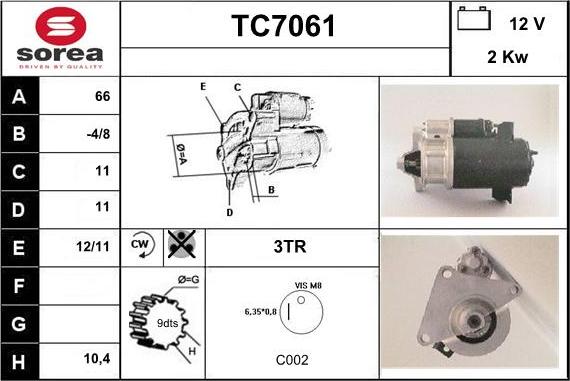 Sera TC7061 - Démarreur cwaw.fr