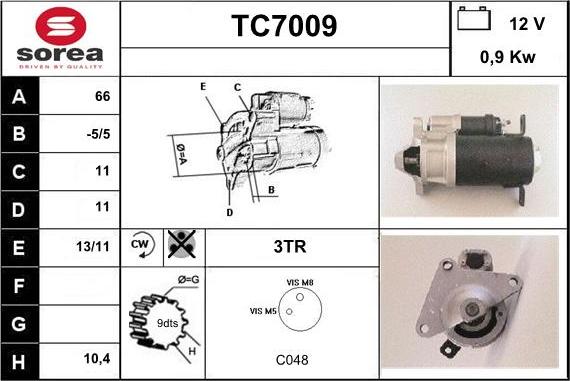 Sera TC7009 - Démarreur cwaw.fr