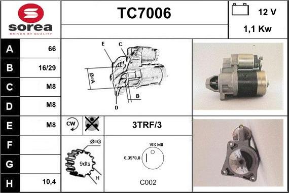 Sera TC7006 - Démarreur cwaw.fr