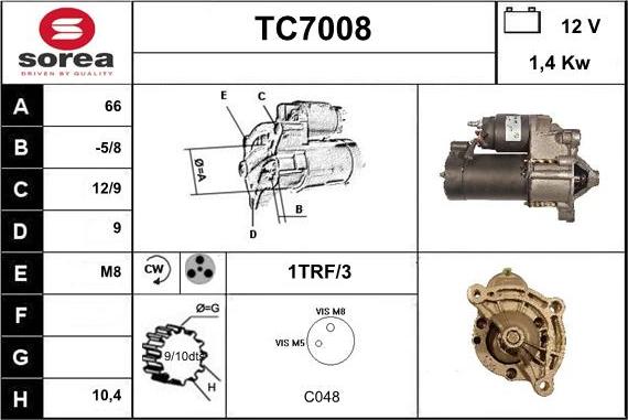 Sera TC7008 - Démarreur cwaw.fr