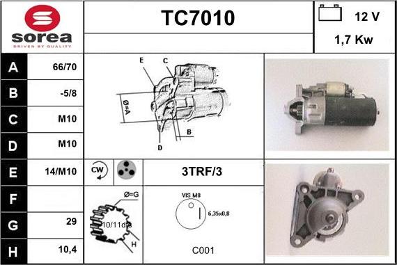 Sera TC7010 - Démarreur cwaw.fr