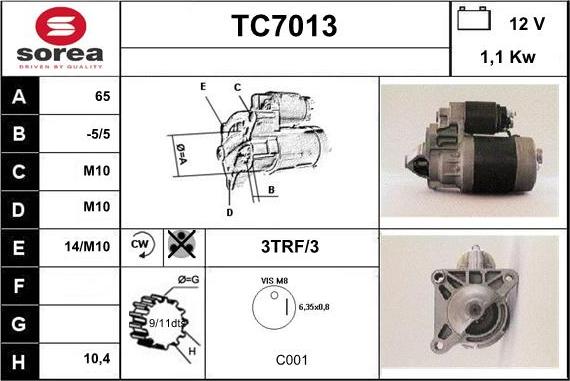 Sera TC7013 - Démarreur cwaw.fr