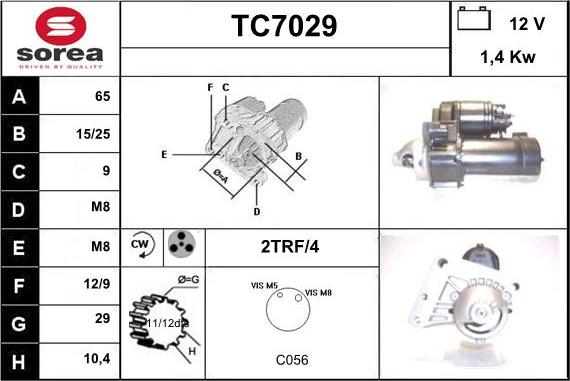 Sera TC7029 - Démarreur cwaw.fr