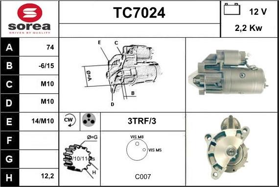 Sera TC7024 - Démarreur cwaw.fr