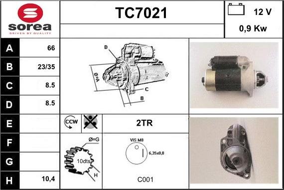 Sera TC7021 - Démarreur cwaw.fr