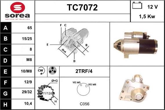 Sera TC7072 - Démarreur cwaw.fr