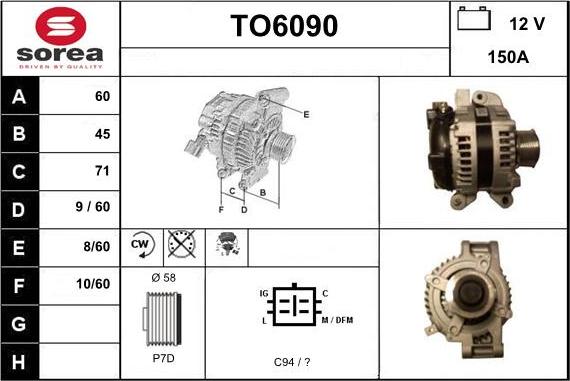 Sera TO6090 - Alternateur cwaw.fr