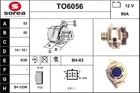 Sera TO6056 - Alternateur cwaw.fr