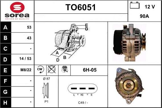 Sera TO6051 - Alternateur cwaw.fr