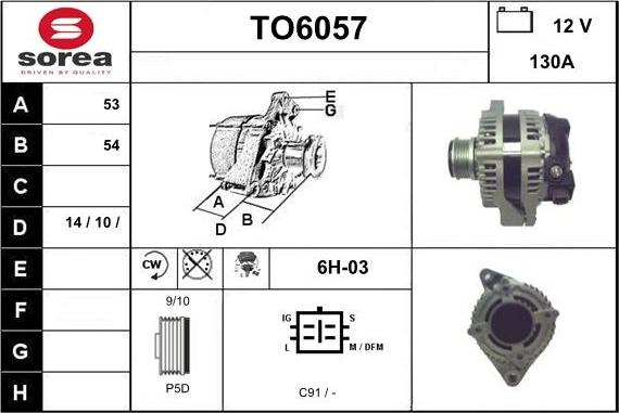 Sera TO6057 - Alternateur cwaw.fr