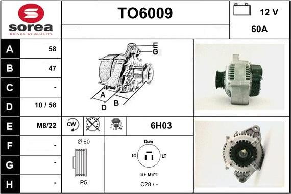 Sera TO6009 - Alternateur cwaw.fr