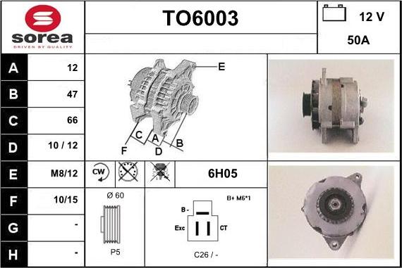 Sera TO6003 - Alternateur cwaw.fr