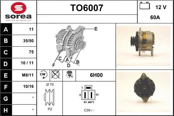 Sera TO6007 - Alternateur cwaw.fr