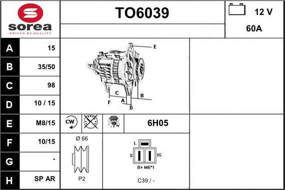 Sera TO6039 - Alternateur cwaw.fr