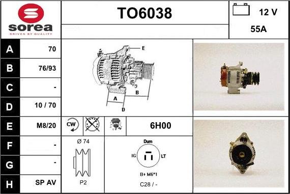 Sera TO6038 - Alternateur cwaw.fr