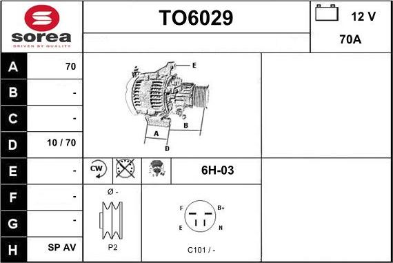 Sera TO6029 - Alternateur cwaw.fr