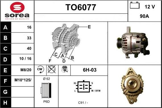 Sera TO6077 - Alternateur cwaw.fr