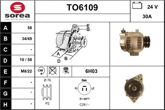 Sera TO6109 - Alternateur cwaw.fr