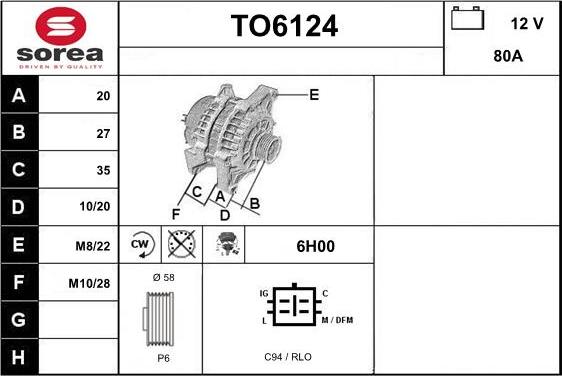 Sera TO6124 - Alternateur cwaw.fr