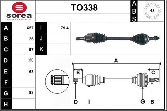 Sera TO338 - Arbre de transmission cwaw.fr