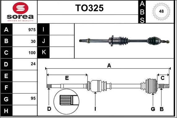 Sera TO325 - Arbre de transmission cwaw.fr