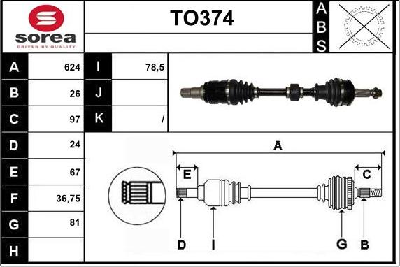 Sera TO374 - Arbre de transmission cwaw.fr