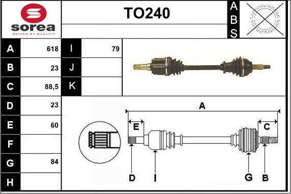 Sera TO240 - Arbre de transmission cwaw.fr