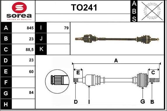 Sera TO241 - Arbre de transmission cwaw.fr