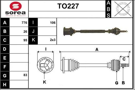 Sera TO227 - Arbre de transmission cwaw.fr