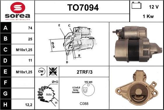 Sera TO7094 - Démarreur cwaw.fr