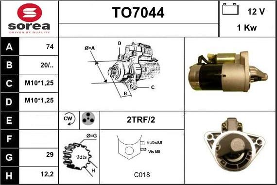 Sera TO7044 - Démarreur cwaw.fr