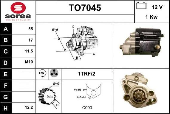 Sera TO7045 - Démarreur cwaw.fr