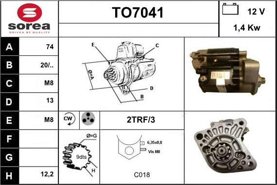 Sera TO7041 - Démarreur cwaw.fr