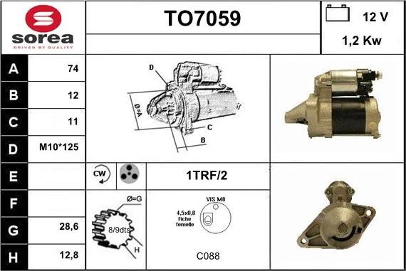 Sera TO7059 - Démarreur cwaw.fr