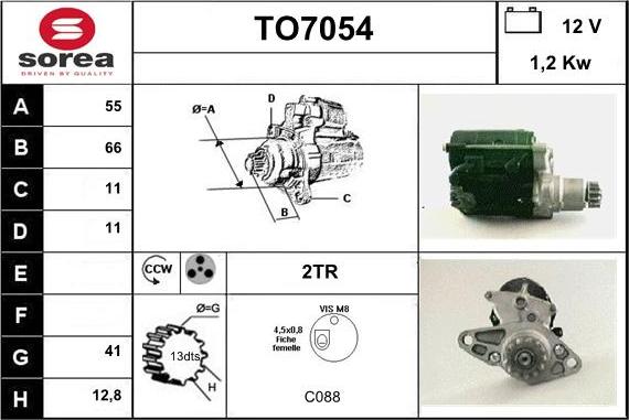 Sera TO7054 - Démarreur cwaw.fr