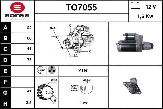 Sera TO7055 - Démarreur cwaw.fr