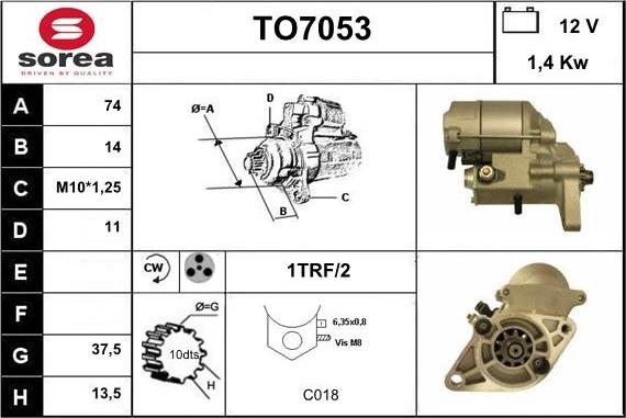 Sera TO7053 - Démarreur cwaw.fr