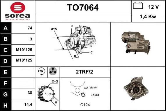 Sera TO7064 - Démarreur cwaw.fr