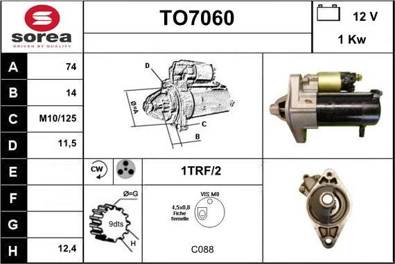 Sera TO7060 - Démarreur cwaw.fr