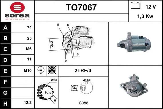 Sera TO7067 - Démarreur cwaw.fr