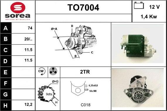 Sera TO7004 - Démarreur cwaw.fr